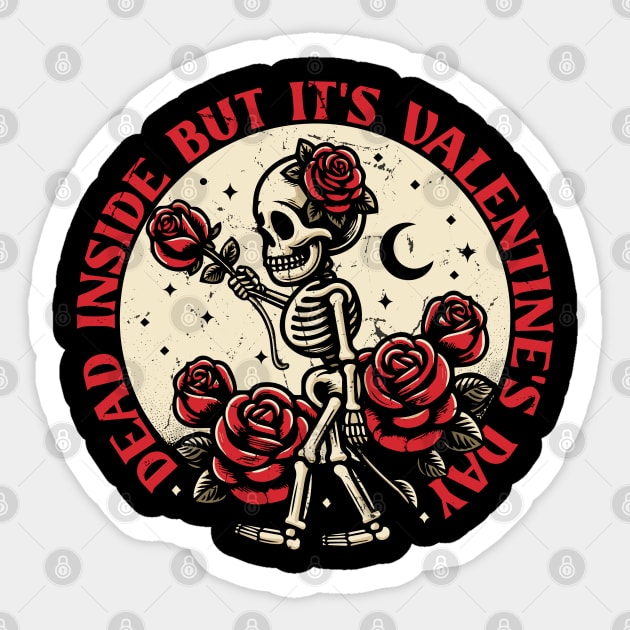 Dead Inside But It's Valentine's Day Sticker by Trendsdk